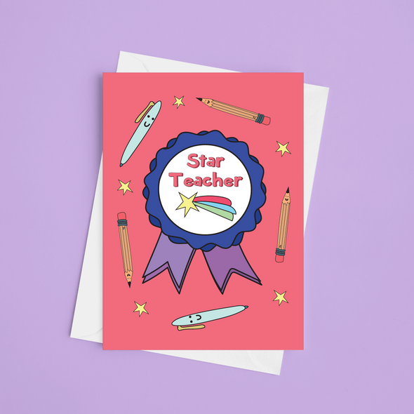 Star Teacher - A5 Thank You Teacher Card