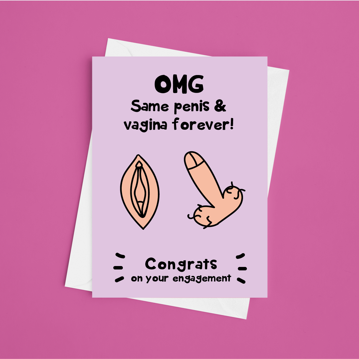 Same Penis & Vagina Forever! - A5 Engagement Card