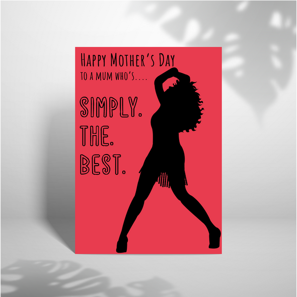 Simply The Best Mum - A5 Greeting Card (Blank)