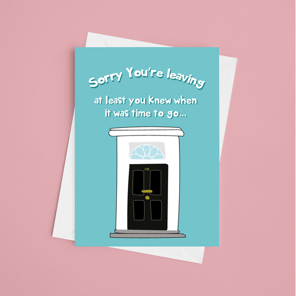 Boris Sorry You're Leaving - A5 Greeting Card (Blank)