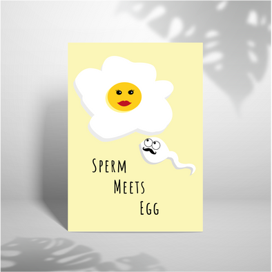 Sperm Meets Egg - A5 Greeting Card