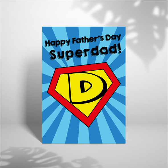 Superdad - A5 Greeting Card (Blank)