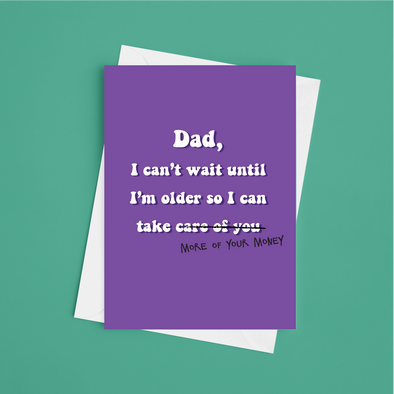 Take All Your Money - A5 Father's Day Card