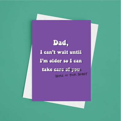 Take More Of Your Money - A5 Father's Day Card (Blank)