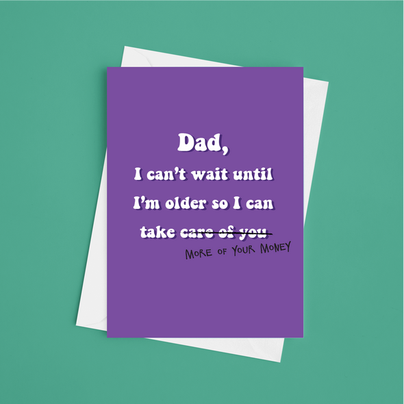 Take More Of Your Money - A5 Father's Day Card (Blank)