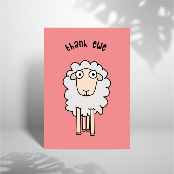 Thank Ewe - A5 Greeting Card