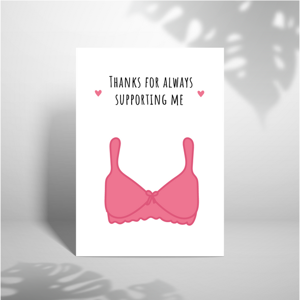 Thanks For Supporting Me - A5 Greeting Card (Blank)