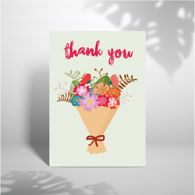 Thank You Floral -Greeting Card (Wholesale)