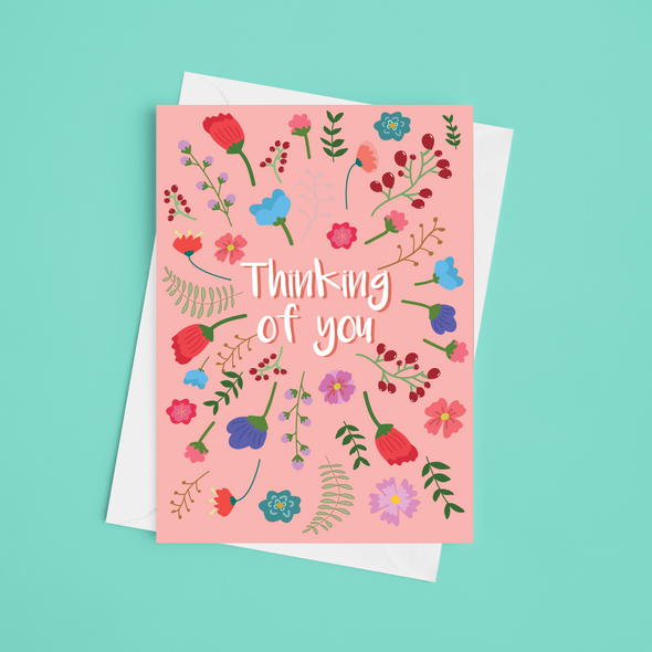 Thinking Of You - A5 Thinking Of You Card (Blank)