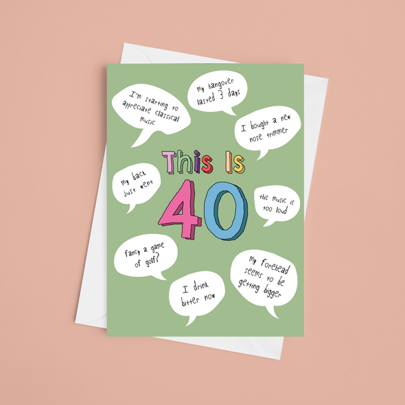 This is 40 (for him) - A5 Greeting Card (Blank)