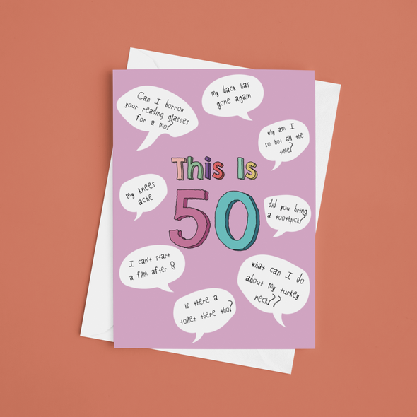 This is 50 - For Her A5 Birthday Card