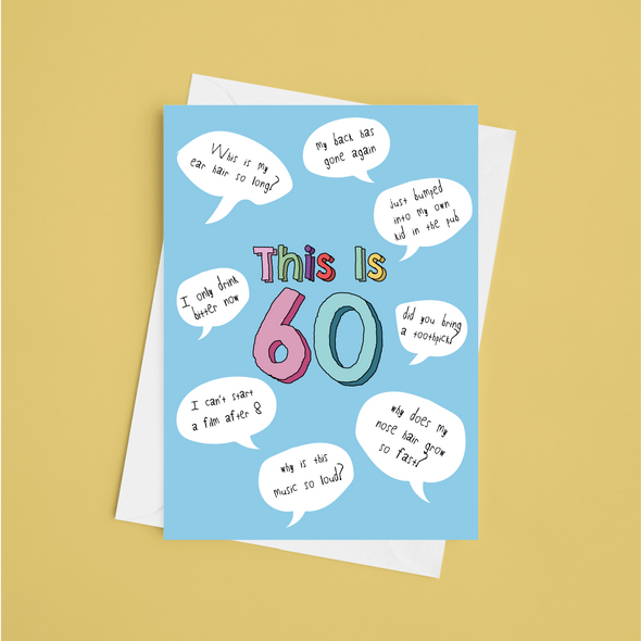 This Is 60 - For Him A5 Birthday Card (Blank)