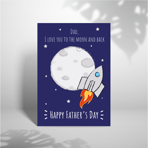 To The Moon and Back - A5 Greeting Card (Blank)
