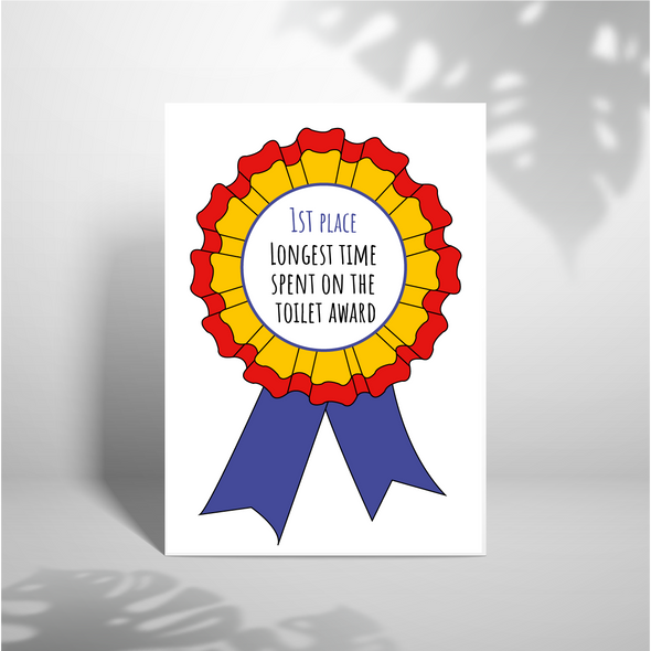 Toilet Award - A5 Greeting Card (Blank)