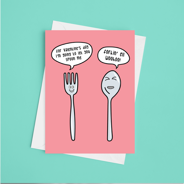 Spoon Me Valentine's -Greeting Card (Wholesale)