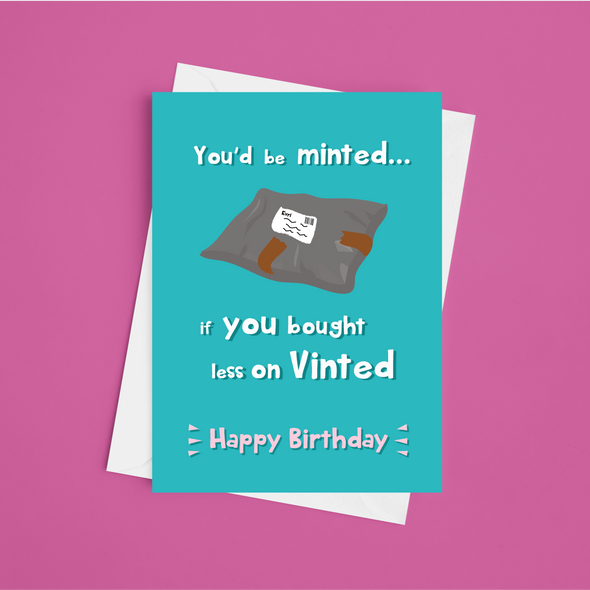 Vinted Addict - A5 Birthday Card