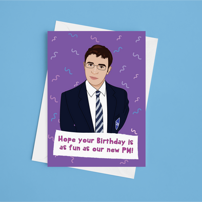 Inbetweeners Rishi Sunak - A5 Bithday Card (Blank)