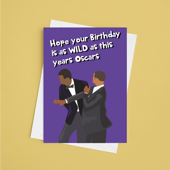 Will Smith Wild Oscars Birthday  - A5 Happy Birthday Card