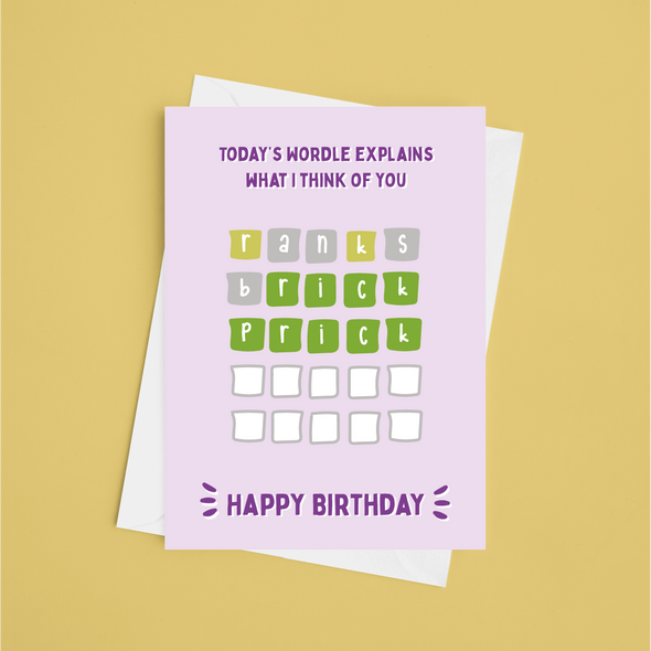 Wordle Birthday - A5 Greeting Card