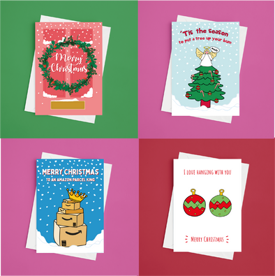 Pack of 8 A5 Christmas Cards - 2 per Design