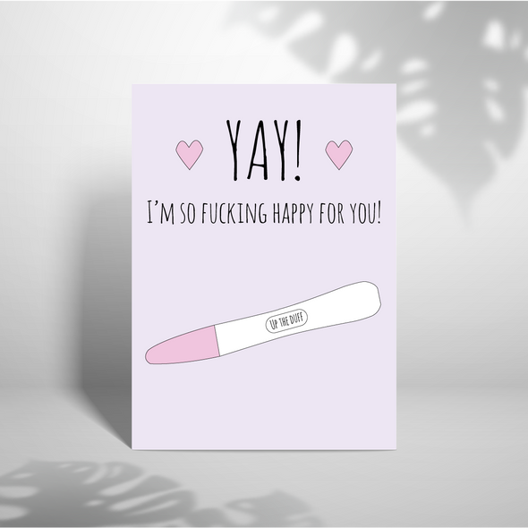 Up the duff! -Greeting Card (Wholesale)