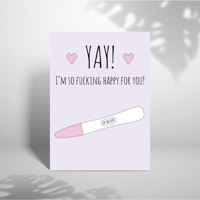 YAY! Up The Duff - A5 Greeting Card