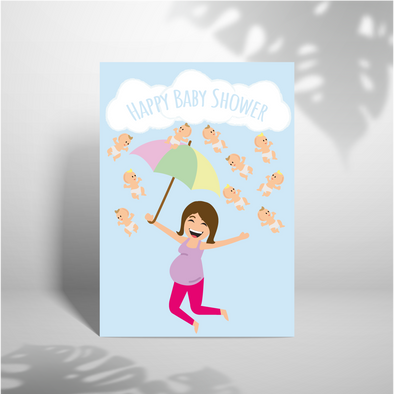 Happy Baby Shower - A5 Greeting Card (Blank)