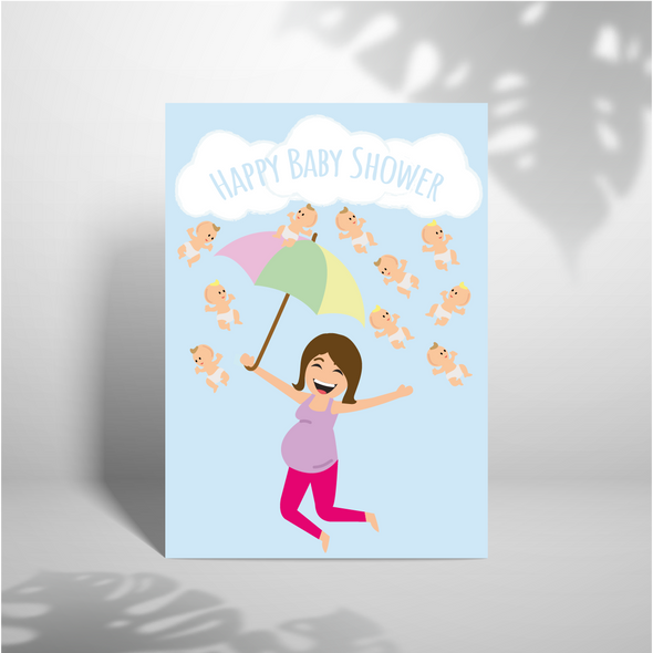 Happy Baby Shower -Greeting Card (Wholesale)