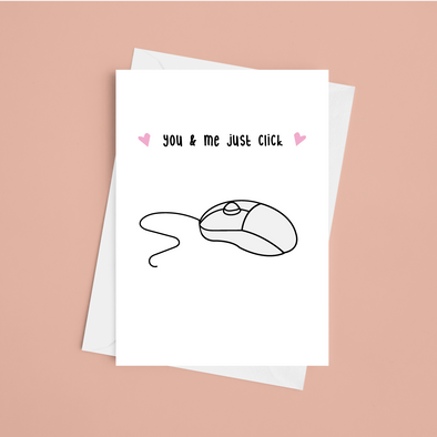 You and me just click - A5 Greeting Card (Blank)