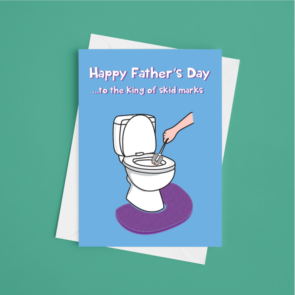 King Of Skid Marks - A5 Father's Day Card (Blank)