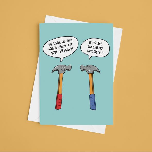 Let's Get Hammered - A5 Greeting Card (Blank)
