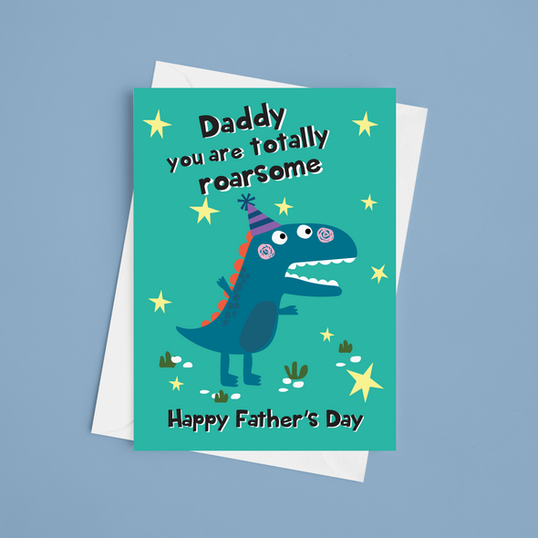 Roarsome Daddy - A5 Father's Day Card