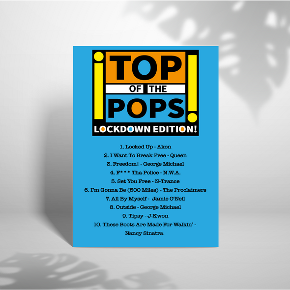 Top of the pops lockdown - A5 Greeting Card (Blank)