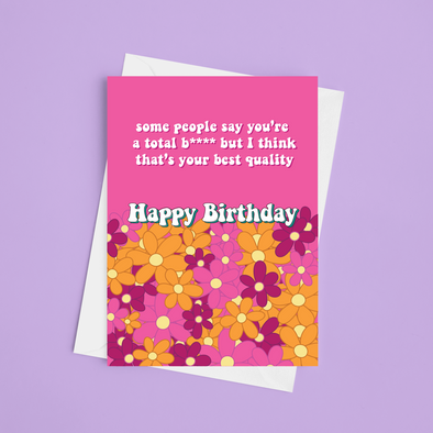 Best Quality - A5 Birthday Card (Blank)